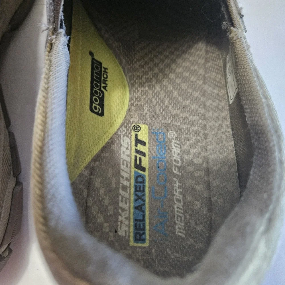 Skechers Men Relaxed Fit Air Cooled Memory Foam Tan Sz 13 Walking Comfort Shoe